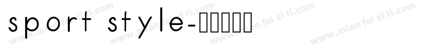 sport style字体转换